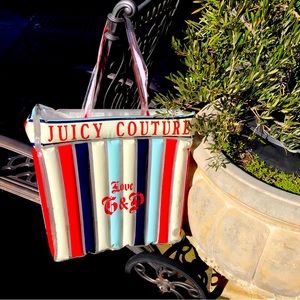 Super Rare Y2K Vintage Juicy Couture Blow Up Inflatable Beach Bag Pool Bag Tote